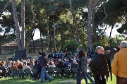 Scorcio del palco con la band dei Nu Indaco /  PhotoSilvana Matozza, Guido Bonacci