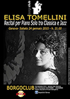 Concerto di Elisa Tomellini, al Borgo club di Genova ( Locandina).