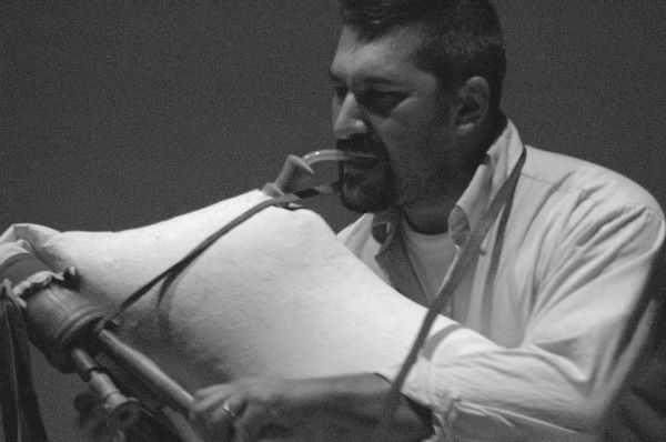 Alessandro Mazziotti alla zampogna/  photo Impressioni Jazz.