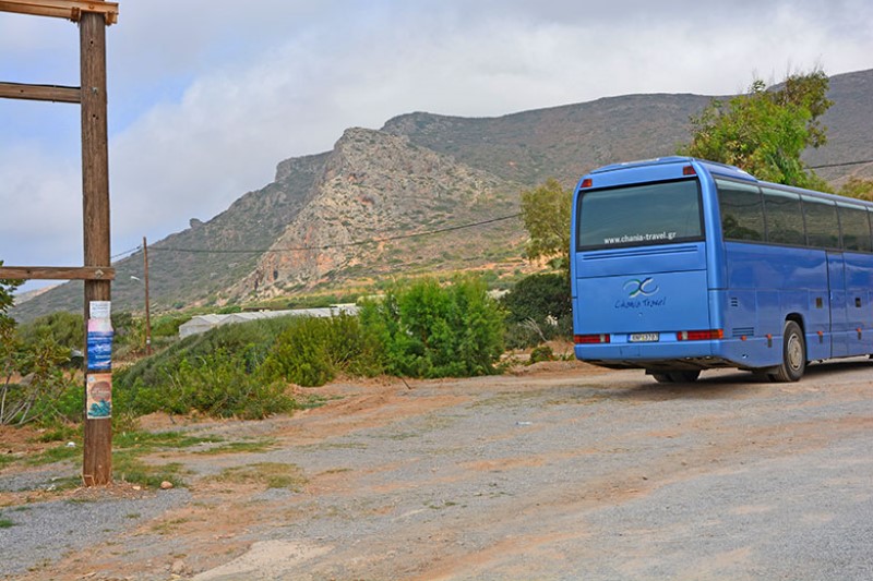 Falassarna beach. Bus terminus. Crete Island. PhotoSilvana Matozza, Guido Bonacci