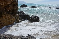 Creta. Falassarna. Brillanti  e schiumose acque di Agia Paraskevi. PhotoSilvana Matozza, Guido Bonacci