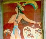 L'affresco  del Principe dei Gigli, nei Propilei Meridionali. Knossos Palace