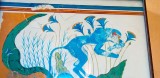 Stanza delle copie degli affreschi minoici. Scimmia blu e gigli marini. Blue Monkey and lilies.