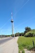 Veduta, in lontananza, dell'alta Torre della Televisione. Vilniaus TV Boktas  