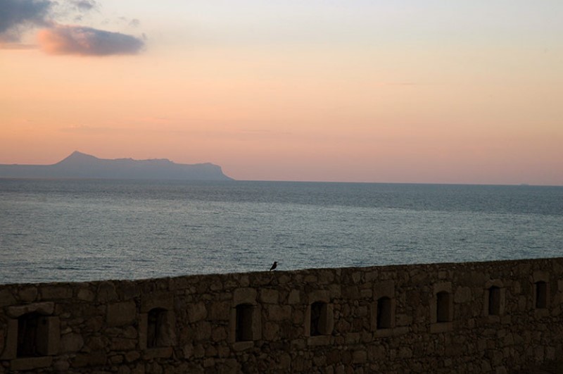 Mare di Rethymno, al Tramonto.