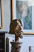 L'interno dell'atelier dello scultore Pietro Canonica