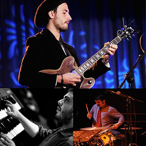 Florio (Guitar), Gurrisi ( Hammond) e Panagiotopoulos ( Drums)