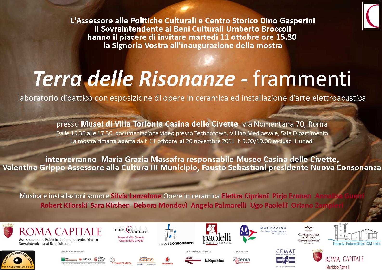  "Terra delle risonanze - frammenti". Invito