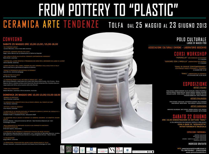 Tolfa. From Pottery t Plastic. Locandina