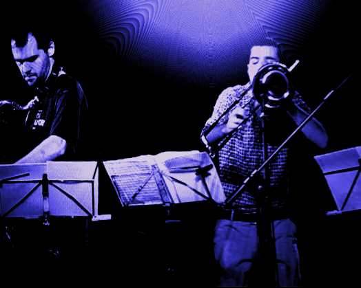i musicisti Achille Succi e Gianluca Petrella/ photo Impressioni Jazz